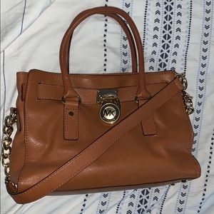 Brown Michael Kors Hamilton Satchel